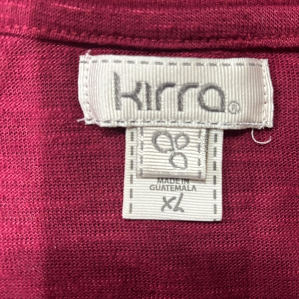 Kirra Women's V-Neck Long Sleeve Top - Pink Size XL - Picture 3 of 4